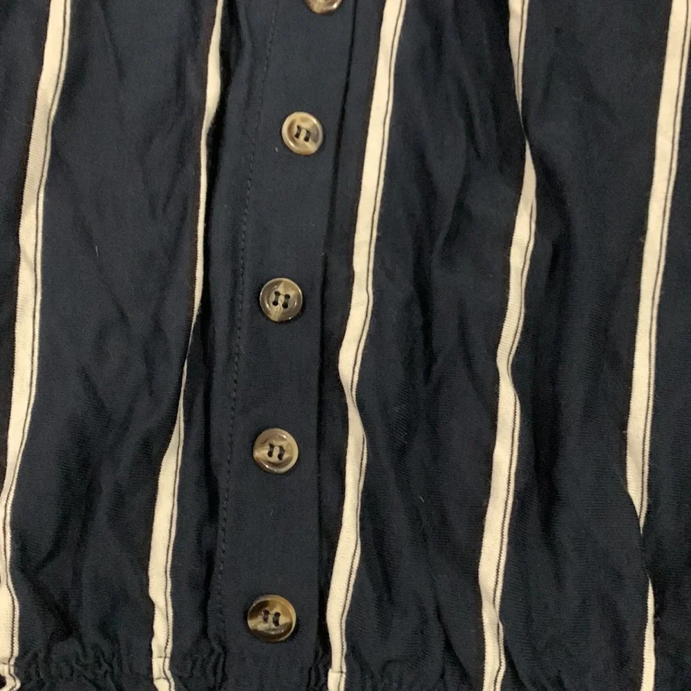 H&M Women Blue Short Sleeve Top L - Picture 5 of 8